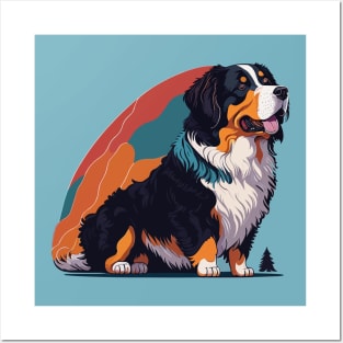 Bernese Mountain Dog Portrait Posters and Art